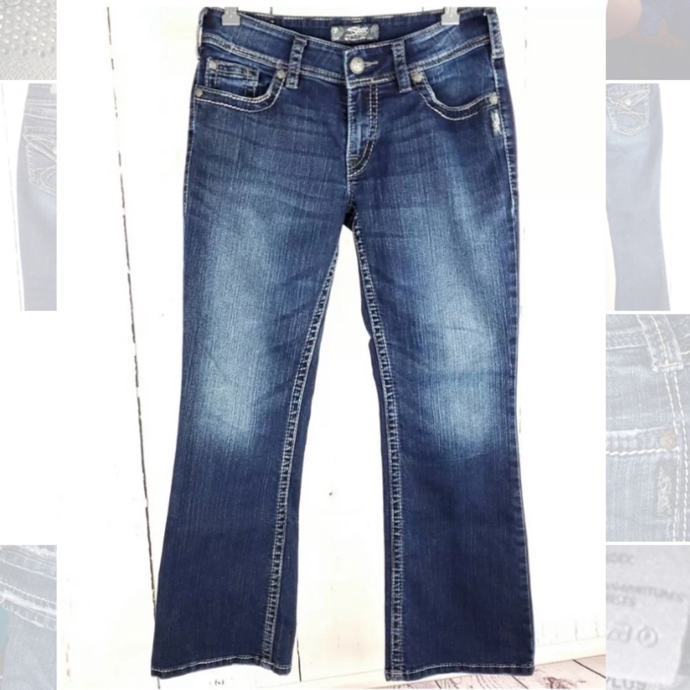 Silver Jeans Suki Surplus Dark Bootcut Flap Pkts